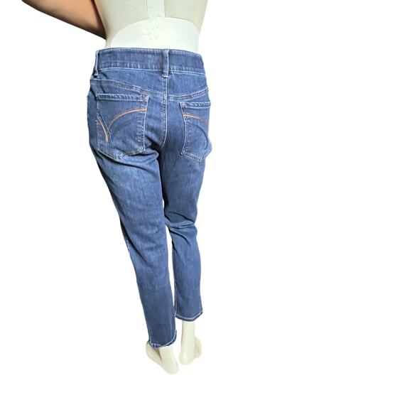 Lincoln Outfitted Comfort Flex womens Jeans Medium Wash Size 12 Denim - Picture 4 of 9